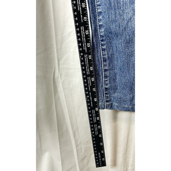 Crazy Horse Womens 12 Embroidered Floral Blue‎ Denim Jeans - Picture 3 of 11